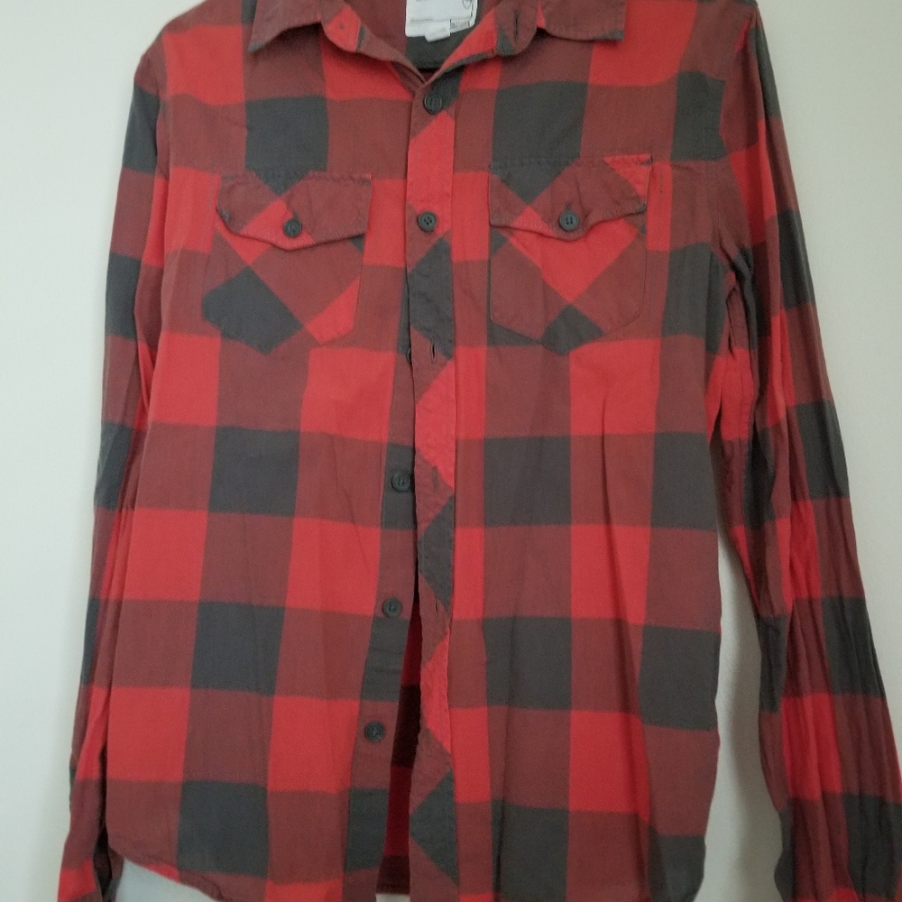 button up plaid shirt